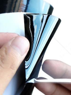 LZLRUN Free Tool Kit High Gloss Vinyl Wrap Kit for Black Out Chrome Delete Window Trim Door Trim (2Inches x 30Feet)