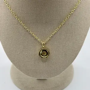 22" Gold Cable Chain Foundation Necklace & Pendant (22” + 3” Extender) - KDrop Collective