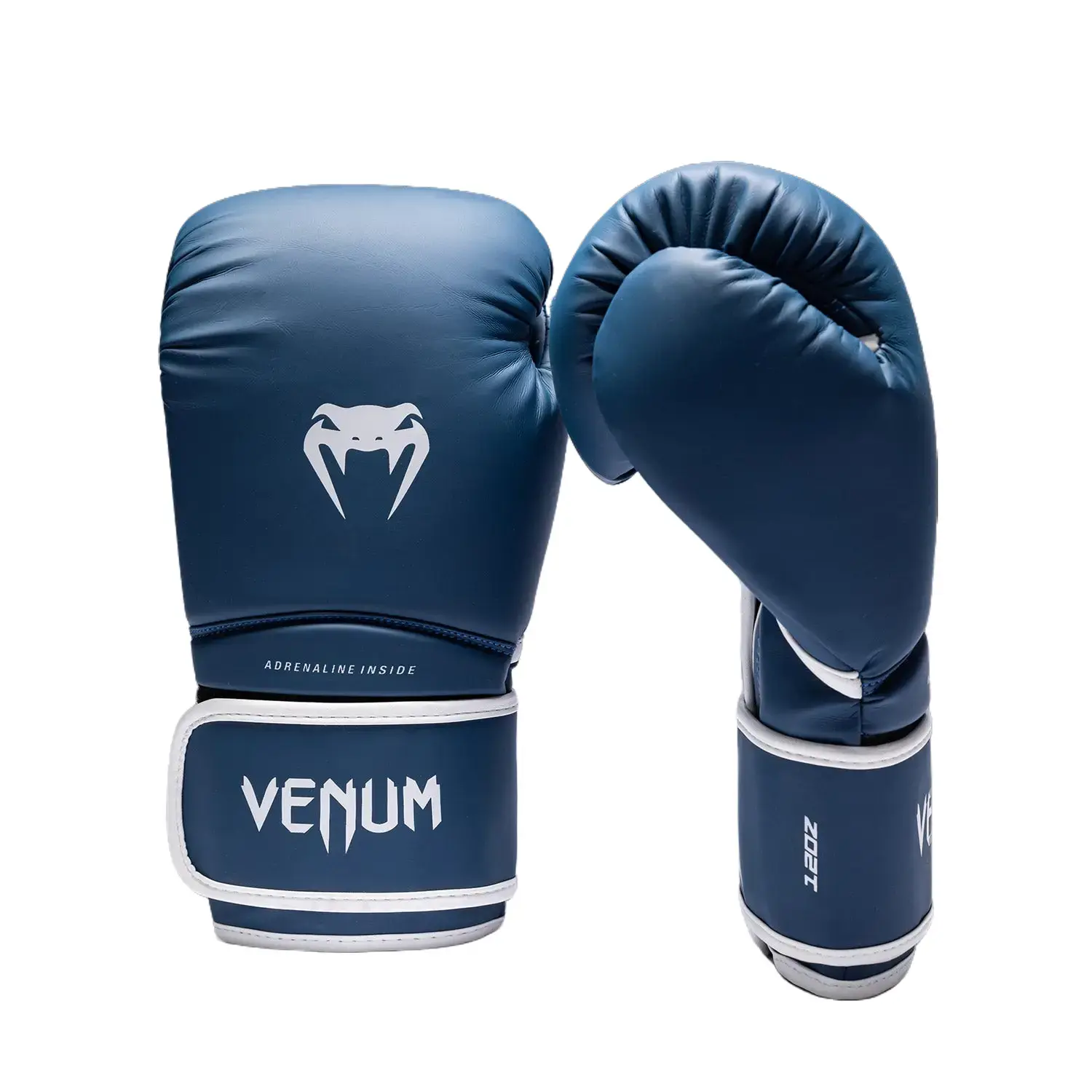 Venum Contender 1.5 Semi-Leather Boxing Gloves for Entry-Level Training, Impact Absorbing Equipment with Hook-Closure for Tailored Wrist Protection, Cobalt Blue/White, Boxing Equipment, Multi-Density Foam