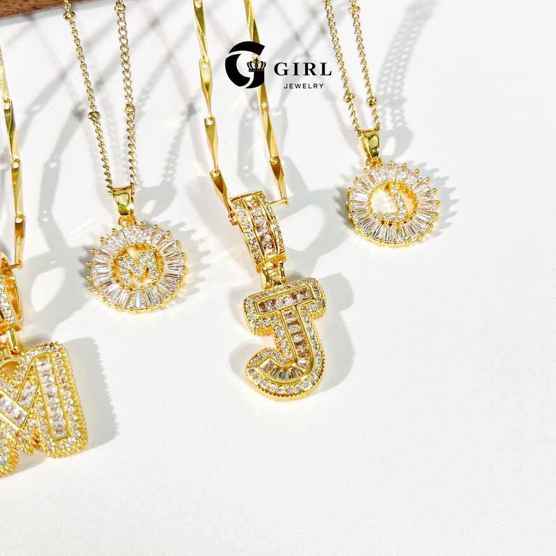 GGIRL Letter Necklace 18k Gold Plated Bling Dainty Necklaces Trendy Chunky Necklace Personalized Round Circle Pendant Zirconia Letters Name Crystal for Women 26 Alphabet Necklace Fashion Jewelry Gift for Holiday Haul Christmas Birthdays Anniversaries GGIRL Letter Necklace 18k Gold Plated Bling Dainty Necklaces Trendy Chunky Necklace Personalized Round Circle Pendant Zirconia Letters Name Crystal for Women 26 Alphabet Necklace Fashion Jewelry Gift for Holiday Haul Christmas Birthdays Anniversaries