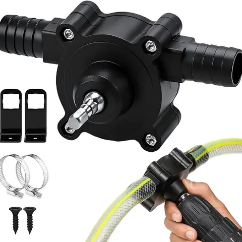 VAYWET Electric Drill Pump, Handheld Drill Self-Priming suction Liquid Transfer Pumps Portable Multi-scenario Liquid Extractor Pump Garden Outdoor Hose Industrial Hardware Heavy Duty Pipe Parts Diaphragm Pump Water Gasoline Oil Diesels Fluid Quick Pumping