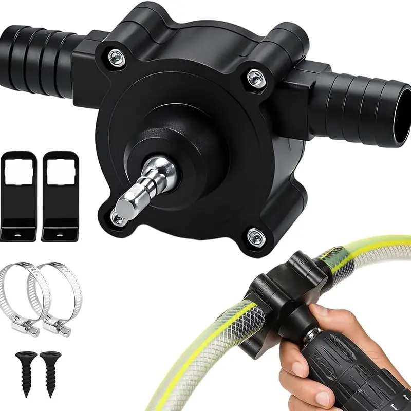 VAYWET Electric Drill Pump, Handheld Drill Self-Priming suction Liquid Transfer Pumps Portable Multi-scenario Liquid Extractor Pump Garden Outdoor Hose Industrial Hardware Heavy Duty Pipe Parts Diaphragm Pump Water Gasoline Oil Diesels Fluid Quick Pumping