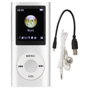 MP3 Player,MP3 Music Player Stylish Multifunctional Lossless Sound Slim 1.8 Inch LCD Screen Portable MP3 Music Player (Sliver or pink)