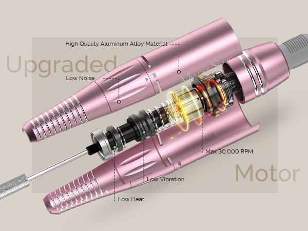 Professional Rechargeable Nail Drill 30000 RPM for Acrylic Nails Gel Polishing Manicure