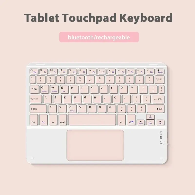 Tablet Touchpad Keyboard Magnet Detachable Keypad for iPad Air for Samsung S6 Xiaomi Pad Keyboards Rechargeable Bluetooth Wireless 10 inch Magnetic