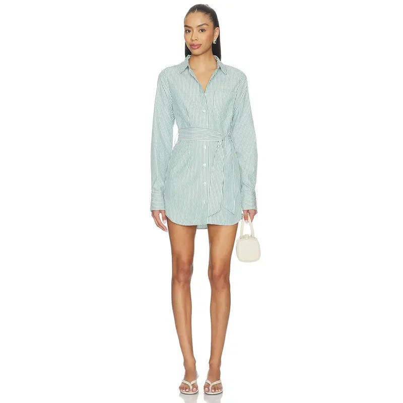 slim fit dress slacks Country Club Chic Stripe Mini Dress in Green – Impressions Online Boutique main image 0