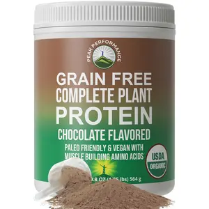 Peak Performance Organic Paleo Grain Free Plant Based Raw Vegan Protein Powder. Amazing Amino Acid Profile and Less Than 1g of Sugar. with Hemp and Pea Protein Chocolate Flavored