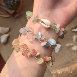 [NEW] Crystal Bracelet | Aquamarine, Rose Quartz, Amethyst, Strawberry Quartz | Lucky & Energy Healing Bracelet