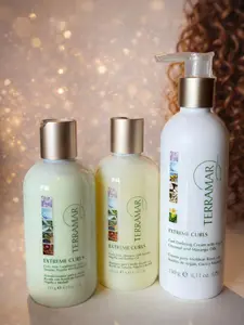 Terramar Extreme Curls Curl Defining Hair Care Set - Shampoo, Conditioner & Curl Cream