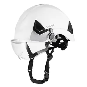 VEVOR Industrial Safety Helmet, ANSI/ISEA Z89.1 Approved ABS Hard Hat with Visor & 6-Point Ratchet Suspension, Adjustable Vented Hardhat for Men & Women, for Outdoor and Indoor Construction Workwear