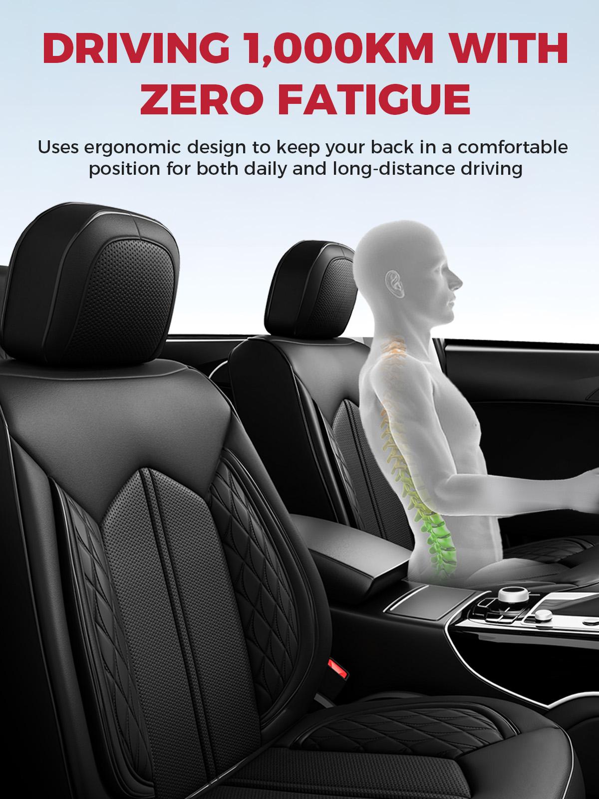 FREESOO Universal Car Seat Cover, Fits 6000+ Vehicles, Waterproof Breathable Leather, Full Set and Front Seat Covers for Sale | F2