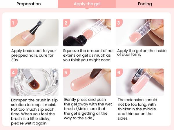 Beetles Poly Nail Gel Kit Starter Kit-6 Colors Clear Nude Brown Neutral Colors All In One Kit Poly Nail Extension Gel Set Builder Hybrid Jelly Gel with Base Top Coat Gift for Women Manicure