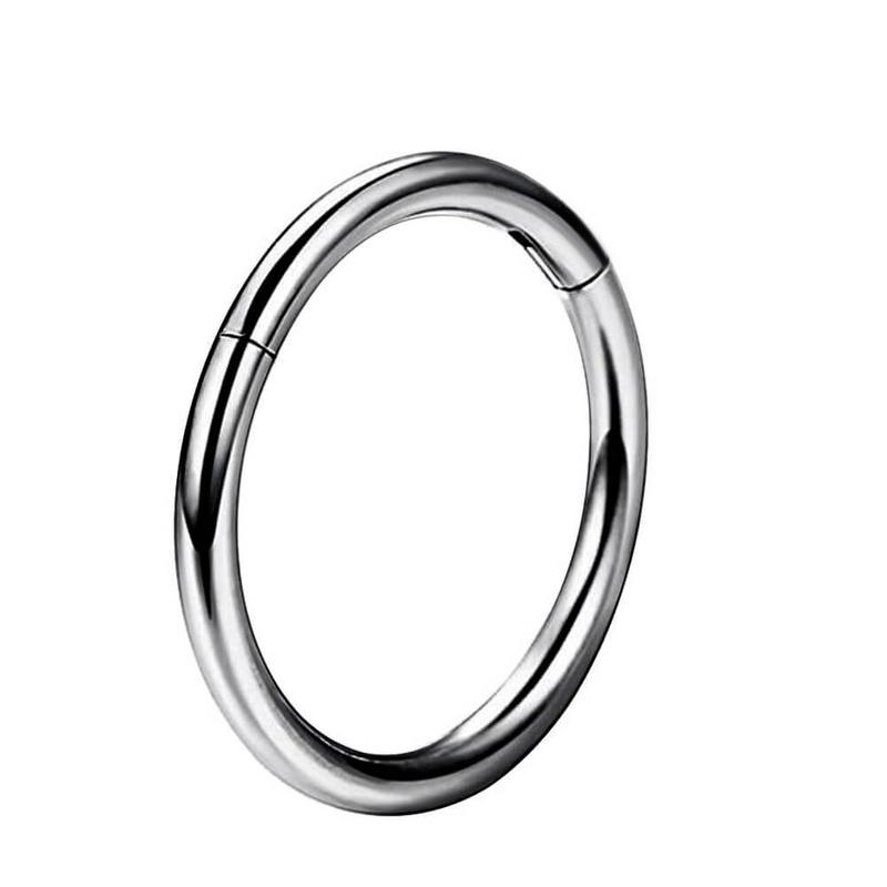 Oufer 16G Hinged Segment Septum Ring Cartilage Helix Earring-316L Stainless Steel Nose Piercing Jewelry Body Jewelry