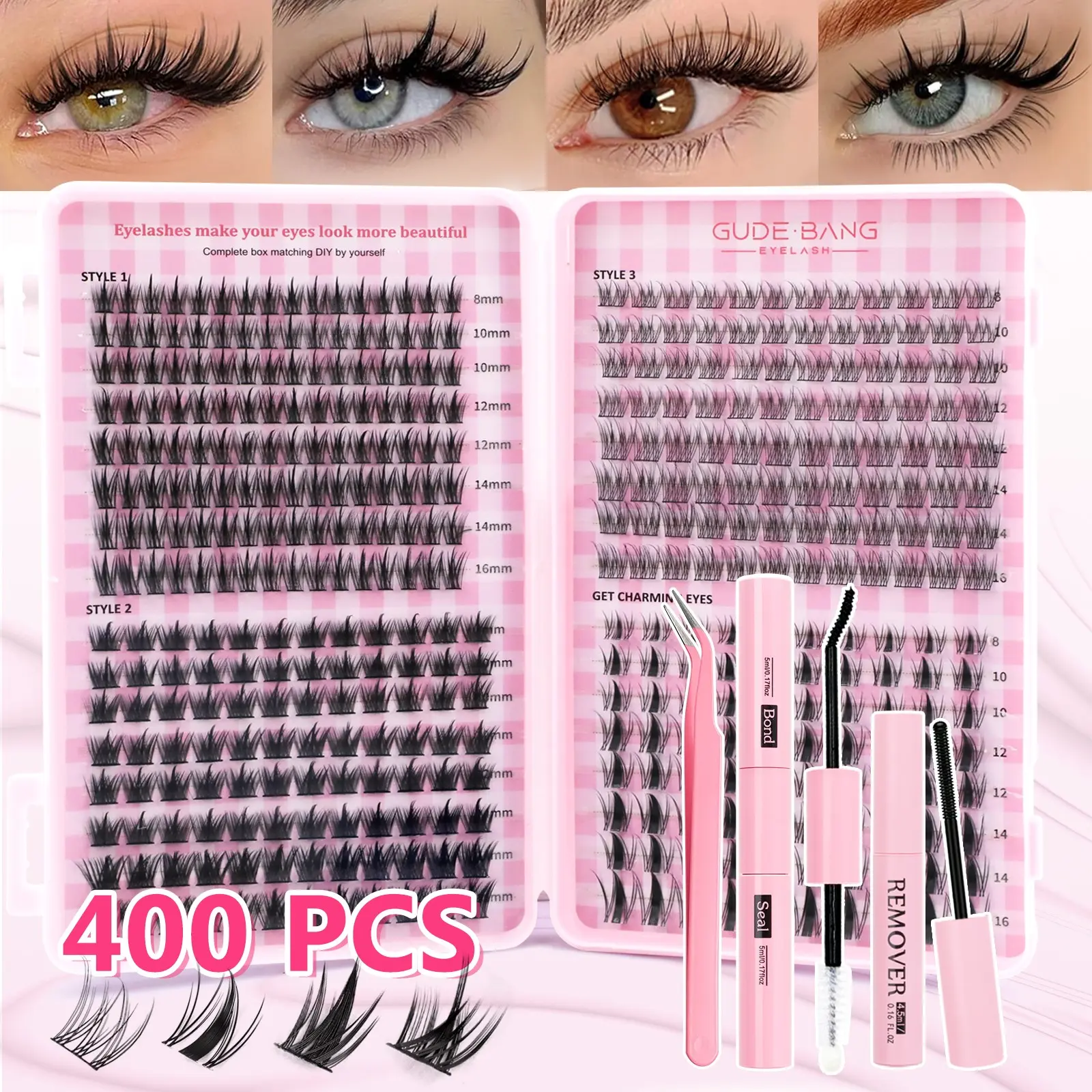 Fairies' Synthetic Eyelashes C-Curl Fur 3D Beaver Fur Eyeliner, brand new DIY synthetic eyelashes, DIY Eyelash Clusters, soft and fluffy, suitable for makeup, eyelash extension, short eyelashes, DIY eyelash application, DIY eyelash