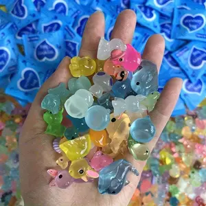 Mini Glow in The Dark Animal Resin Models(Random Color),60/120pc for Dollhouse Decor, Fairy Garden Decor, Birthday Party Gift, DIY Crafts, Ornaments Desktop Statue Decoration Lightweight Artistic Magical Luminous Glossy