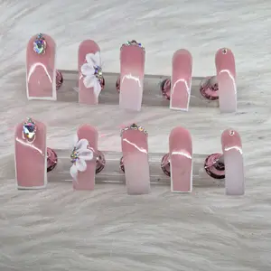 Ombre B Curved Press On Nails