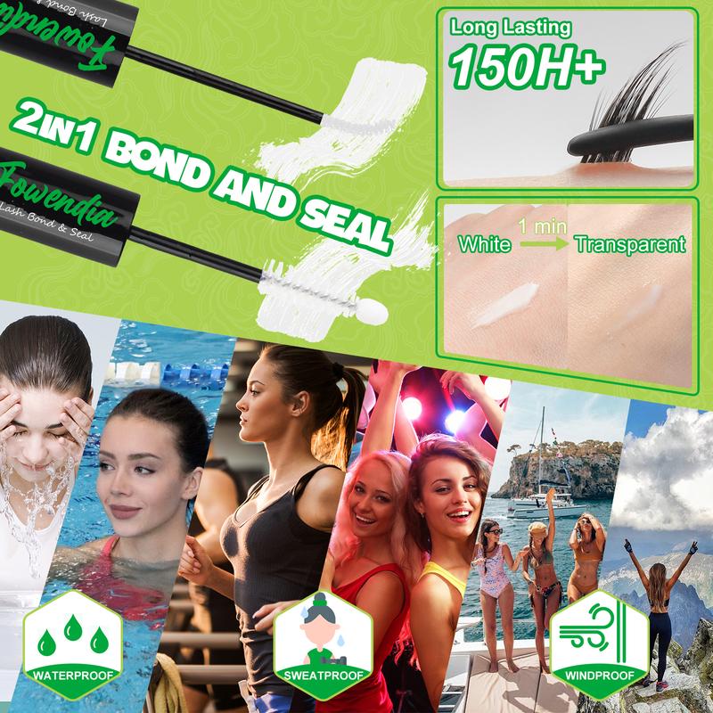 Fowendia Lashes Fox Cat Foxeyelash Eye | Waterproof Lash Clusters Kit C/D Curl DIY Extension Kit and Lash Clusters 8-18mm with Bond, Seal, Remover | Super Fine Invisible Band Lashes, Glue-Free Cat Eyelashes Lower Extensions dealsforyoudays