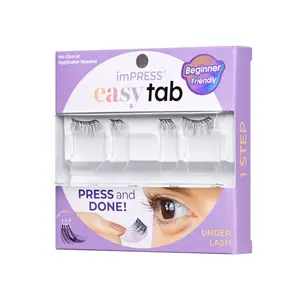 KISS imPRESS Falsies Self Adhesive Eyelashes - Easy Tab Application, Airy Wispy Style