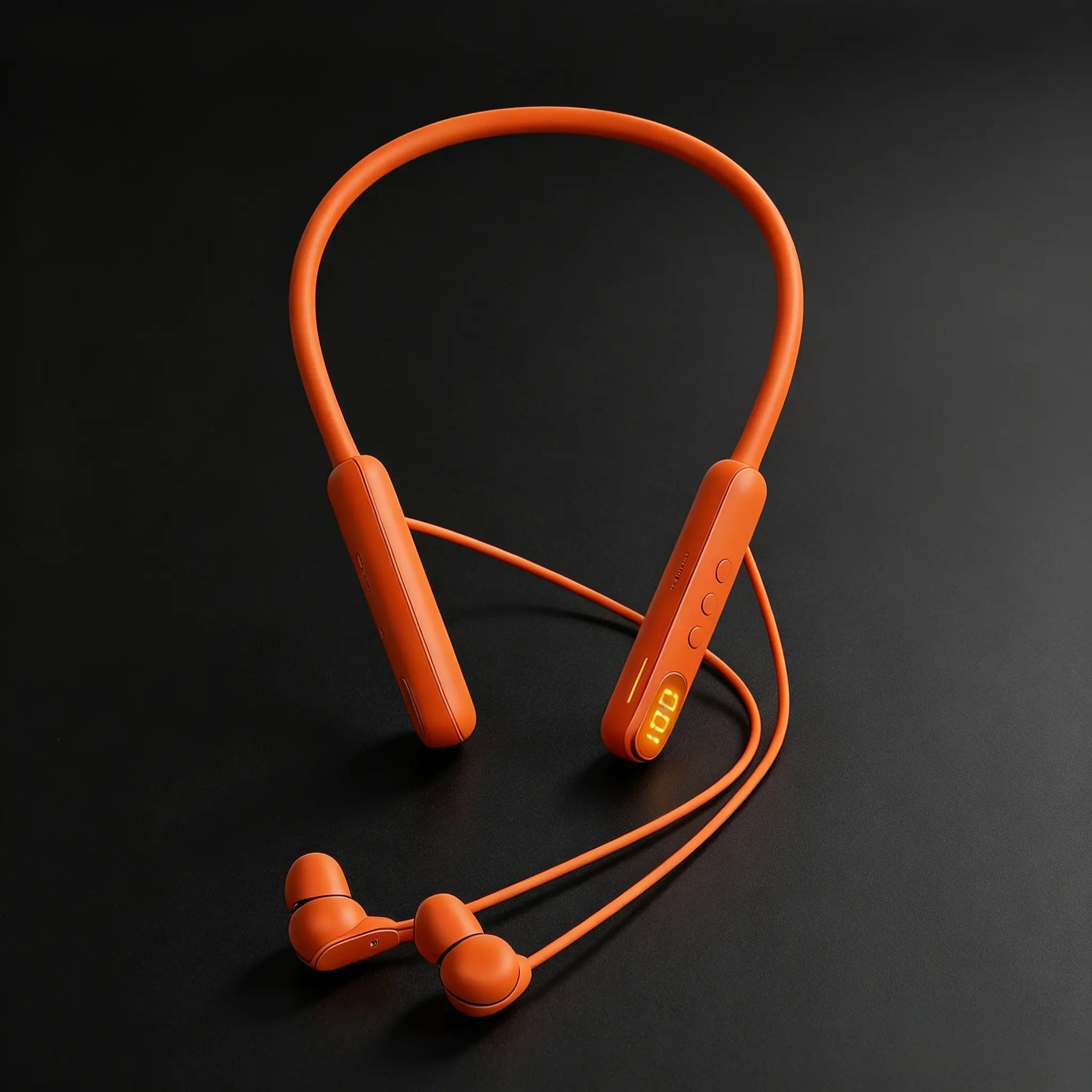 Wireless Bluetooth Neckband Headphones for Sports & Gaming, IPX4 Waterproof, 48H Standby, 13mm Drivers, ENC Sound Isolation, Magnetic Silicone Design, Digital Display, MP3 Playback, Card Support, Fast Charging, Stable Phone Connection swimming,ANC, Earbud