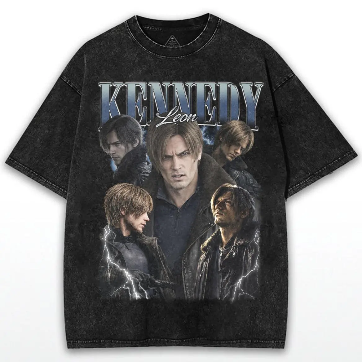 Leon S. Kennedy Resident Evil Requiem Vintage T-Shirt | Acid Wash Oversized Graphic Tee | Premium 90s Bootleg Survival Horror Gamer Merch Gift for Fans, Perfect Fit, Ultimate Comfort, Trendy Outfits, Stay Ahead of the Game