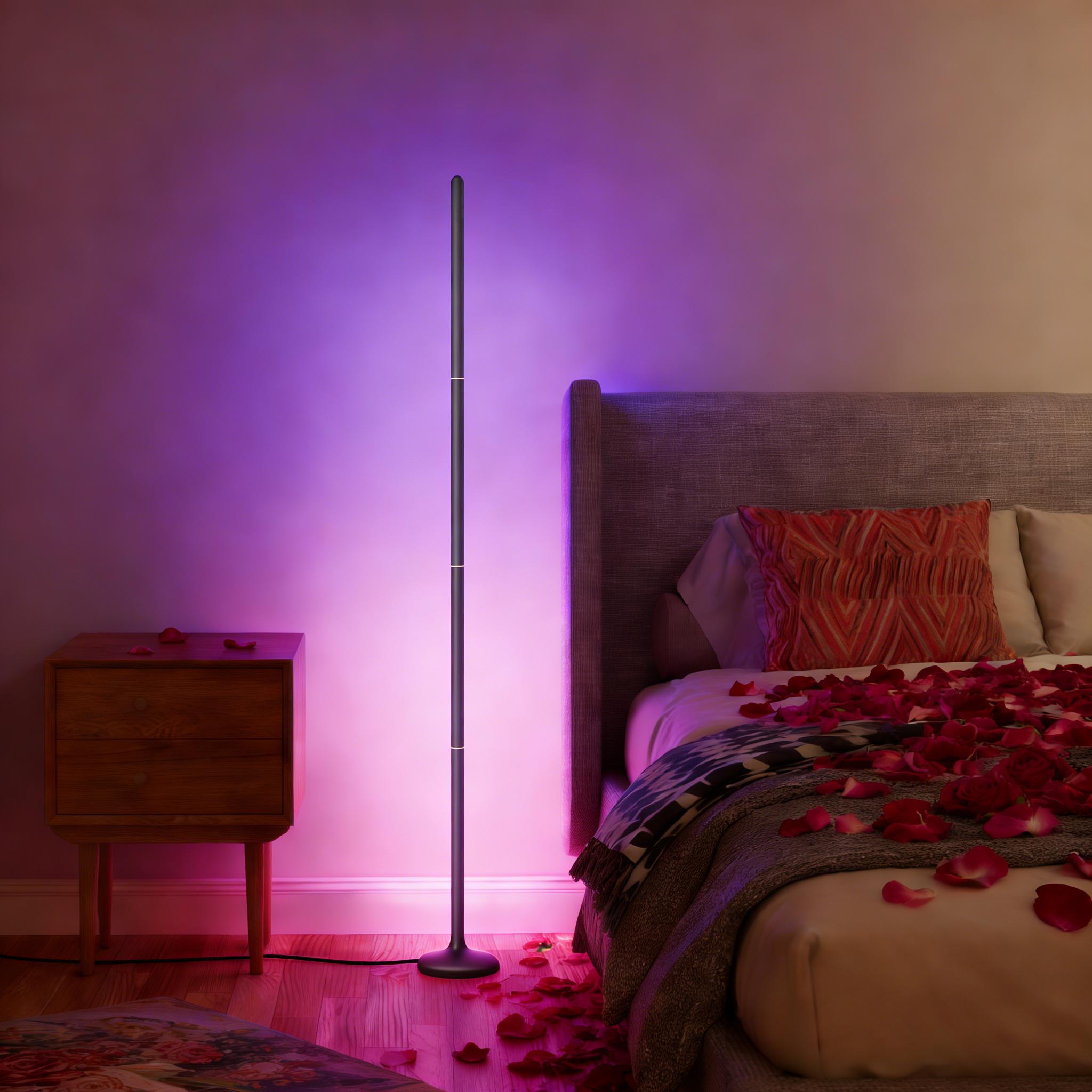 Daybetter New Floor Lamp, LED BGR-IC Smart Corner Light, Super Bright Standing Bedroom Floor Lamp With APP And Remote Control, Music Synchronization and 16 Million Colors, Home Decoration Environment Lighting.