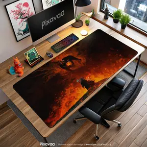 Gandalf vs Balrog Mouse Pad - Lord of the Rings Fire Battle Scene, LOTR Fantasy Gaming Desk Mat, Middle-earth Gift