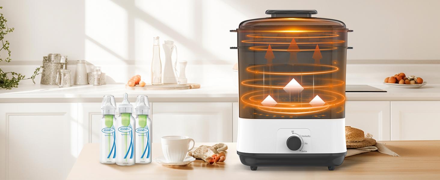 GROWNSY Bottle Sterilizer and Dryer, Electric Steam Baby Bottle Sterilizer, Bottle Sanitizer for Baby Bottles & Pacifiers, Breast Pump Parts GROWNSY Bottle Sterilizer and Dryer, Electric Steam Baby Bottle Sterilizer, Bottle Sanitizer for Baby Bottles & Pacifiers, Breast Pump Parts