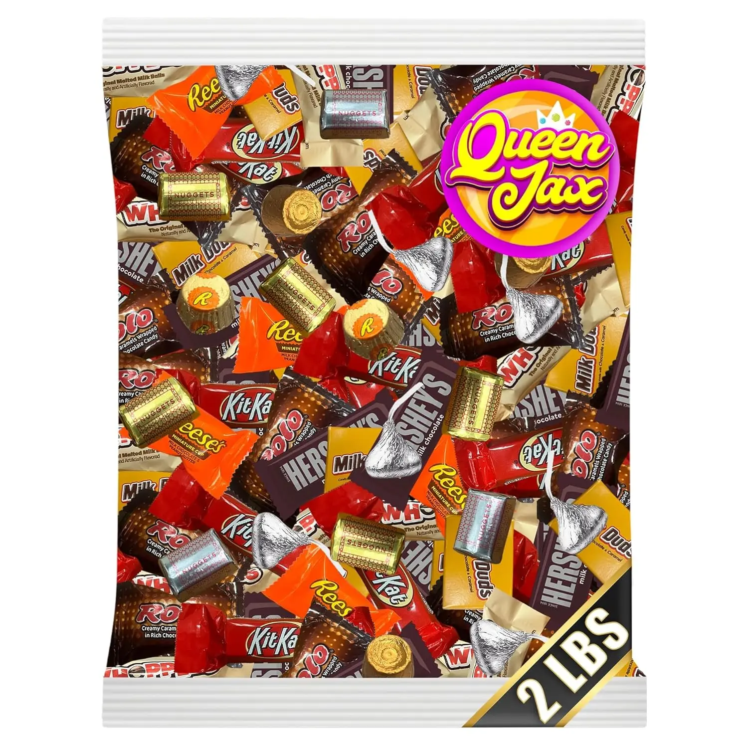 Assorted Chocolate Candy Variety Pack - 2 Lb Bulk Chocolate Mix - Valentine's Day - Bulk Mini Chocolates Candy Bars Individually Wrapped - Individually Wrapped Candies