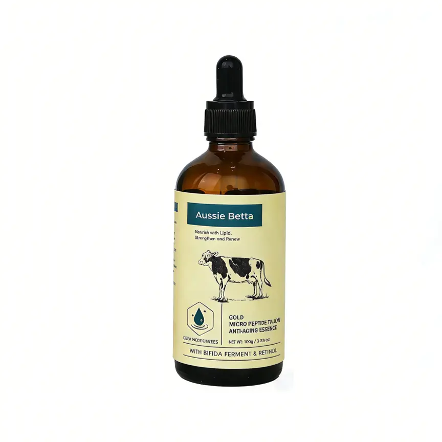 Aussie BettaGolden Micro-Peptide Tallow Serum with Niacinamide & Bifida Skin Repair Formula for Fine Lines & Dark Spots No Irritation Visible Results Rejuvenating Repairing Anti Aging Duo Firming Deep Hydration Brightening Solution