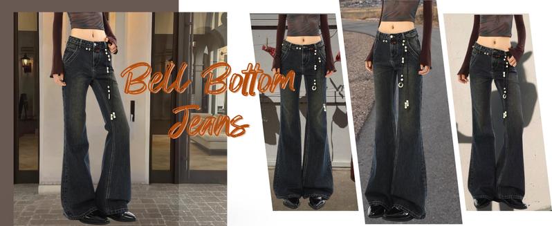 EMMIOL Women's Bell Bottom Jeans Stretchy Flare Mid Rise Embroidery Bell Bottom Vintage Denim Jeans 90s Outfits Y2k Clothes EMMIOL Women's Bell Bottom Jeans Stretchy Flare Mid Rise Embroidery Bell Bottom Vintage Denim Jeans 90s Outfits Y2k Clothes