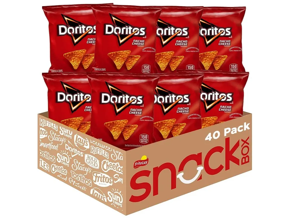 Doritos Flavored Tortilla Chips, Nacho Cheese, 1 Ounce (Pack of 40)