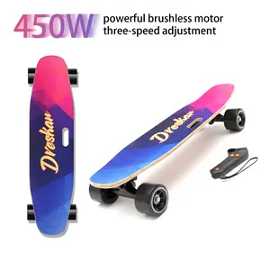Winderseka FT003 Upgraded Electric Skateboard - 450W Brushless Motor, 4 Speed Modes, Lightweight & Sturdy, Perfect Gift for Skateboard Enthusiasts/Teenagers