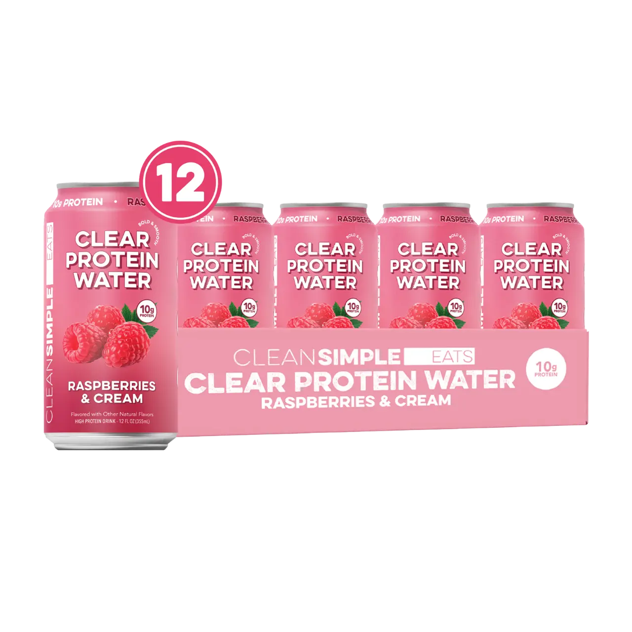 Clear Protein Water: Raspberries & Cream (12 Oz. | 12 Pack)