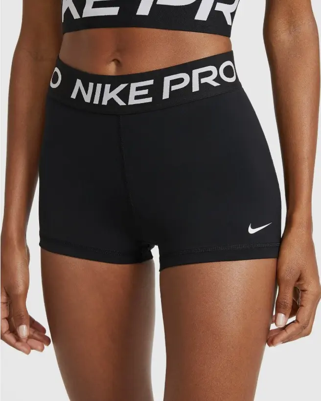 Nike Female Pro 365 3" Black Compression Spandex Shorts for Women, Large (Sports & Outdoor Active Wear)