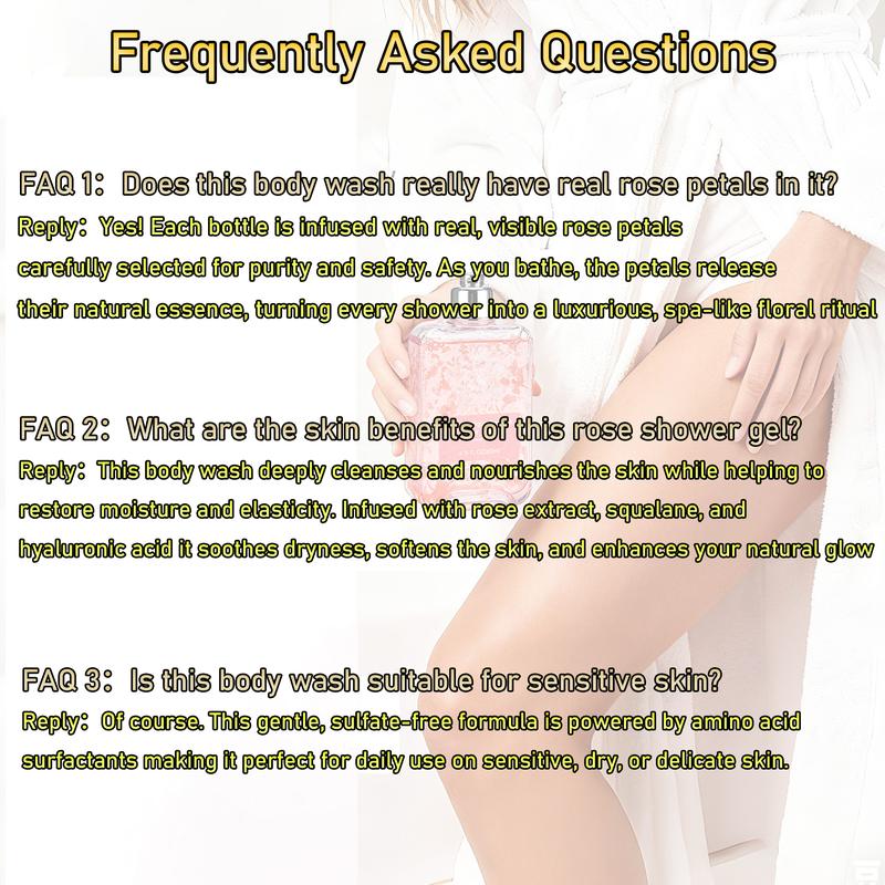 Easyes Royal Antique Damask Body Wash with rose petals and bulgarian rose oil for women and men