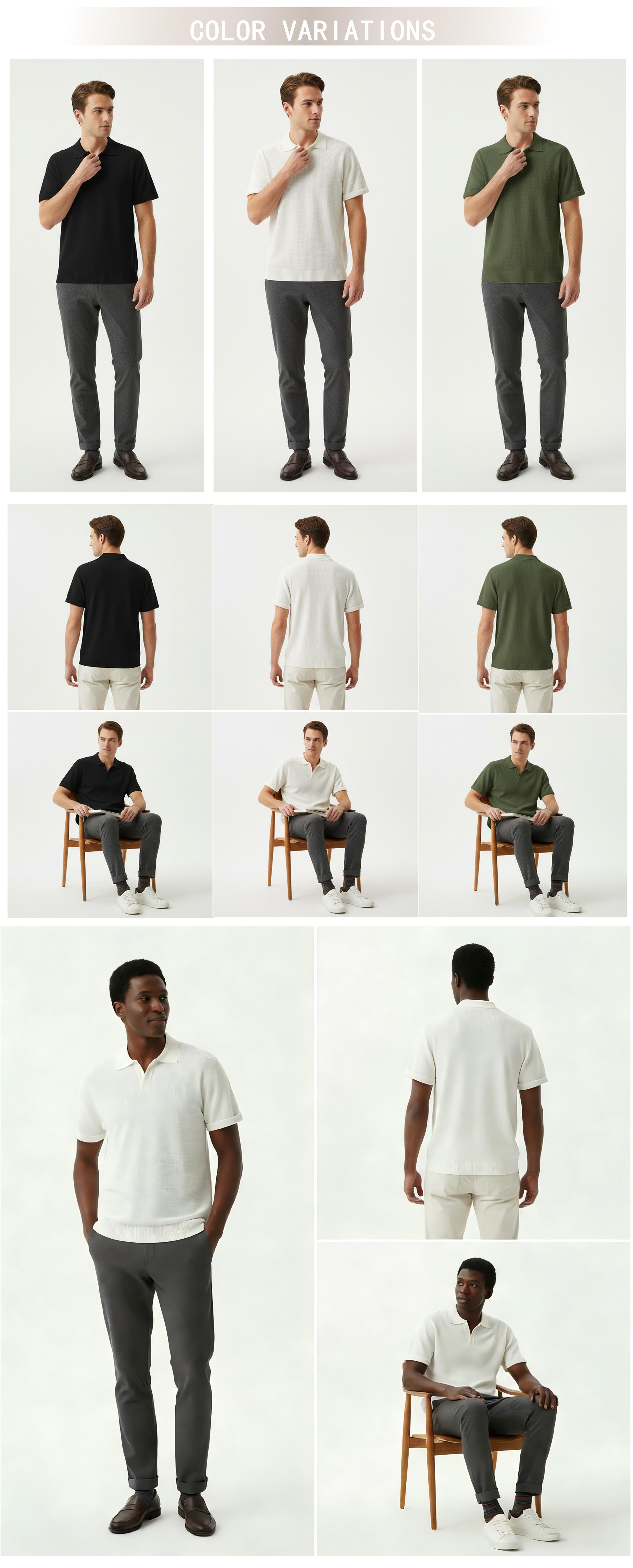 #SummerVibes 2026 Men's V Neck Short Sleeve Stretch Knit Polo Shirt Men's Ribbed Polo Shirt - Short Sleeve V-Neck Polo Shirt - Casual Summer Polo Shirt for Golfing, Leisure, Daily Work, Formal Occasions #SummerVibes 2026 Men's V Neck Short Sleeve Stretch Knit Polo Shirt Men's Ribbed Polo Shirt - Short Sleeve V-Neck Polo Shirt - Casual Summer Polo Shirt for Golfing, Leisure, Daily Work, Formal Occasions