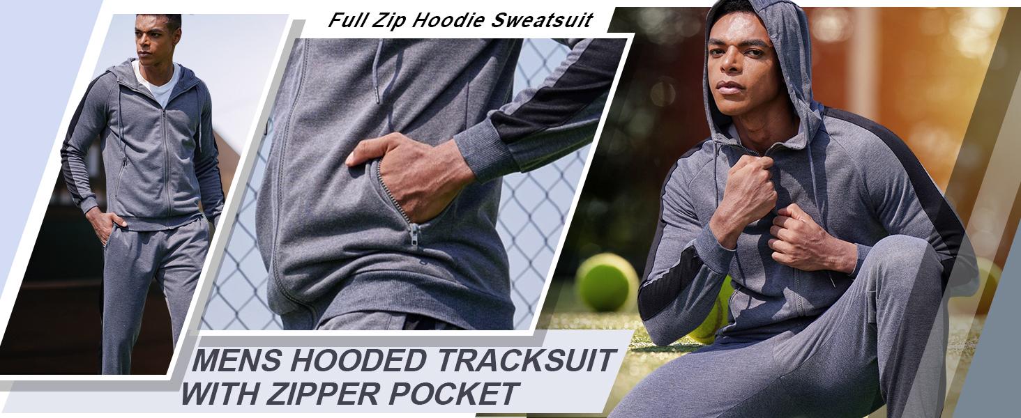 COOFANDY Men's Tracksuit 2 Piece set men with Zipper Pockets Full Zip Hoodie Sweatsuit 2 Pack Running Jogging Sports Casual Sweat Suits Gift Ideas COOFANDY Men's Tracksuit 2 Piece set men with Zipper Pockets Full Zip Hoodie Sweatsuit 2 Pack Running Jogging Sports Casual Sweat Suits Gift Ideas