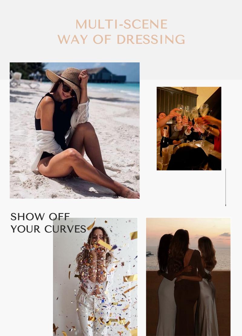 Shapellx Women's Back Drawstring One-piece Swimsuit V-neck Elastic Triangle-Cut Bottom Customizable Shoulder Band Removable Swimwear