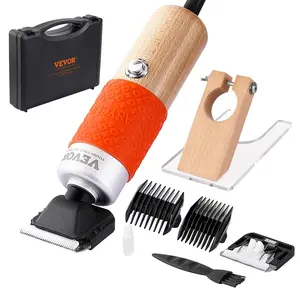 【Summervibes】VEVOR Carpet Trimmer with Shearing Guide,  200W Electric Speed Adjustable Rug Carver, Wooden Handle Carpet Carving Clippers, Tufting Shears with 2 Blades, for Handmade Rug Cleaning and Tufted Rug