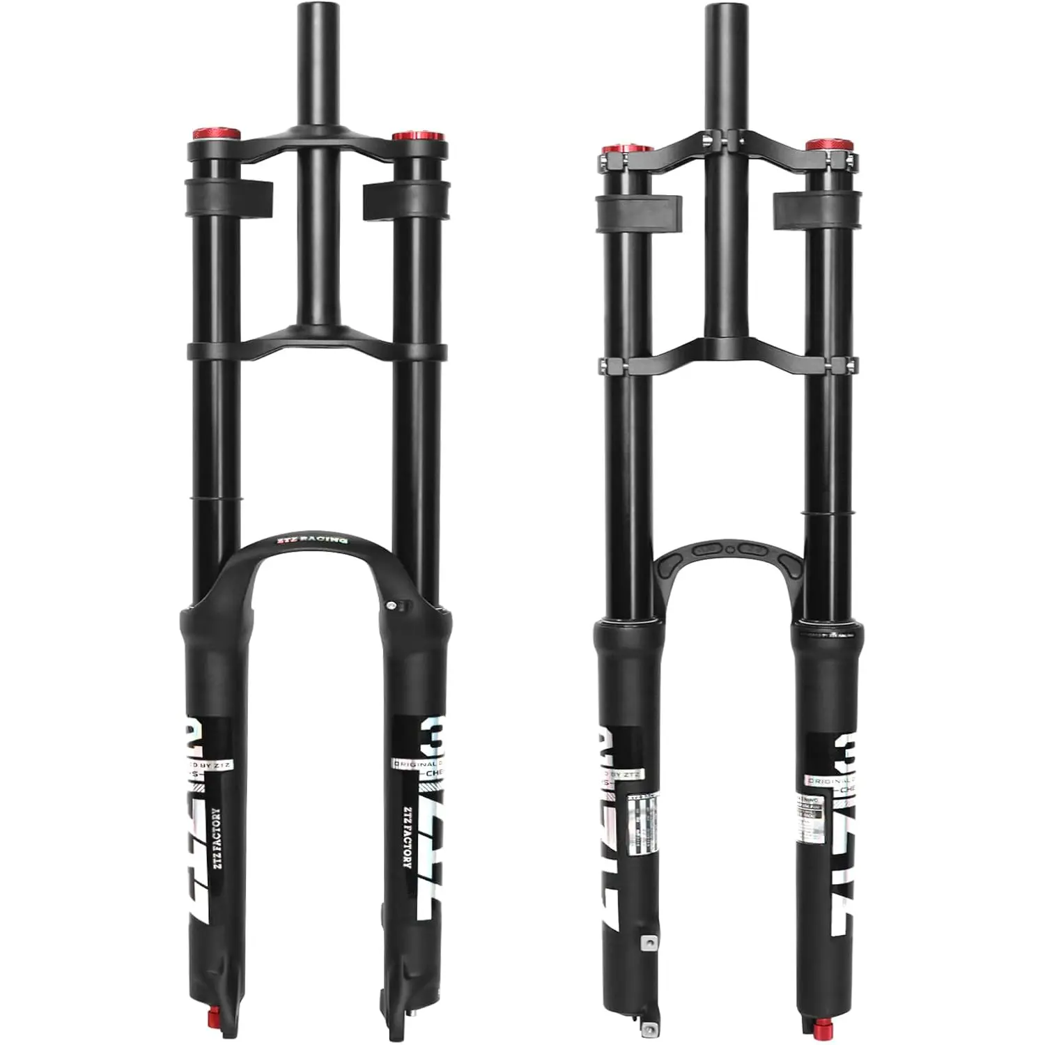 ZTZ Ultralight Aluminum Alloy MTB Front Fork - Air Suspension Double Shoulder Design, 180mm Travel with Rebound Adjustment, Fits 26/27.5/29 Inch XC & AM Bikes for MTB Riding, Bike Fork, Mountain Biking, Fits Various Bikes, Double Shoulders