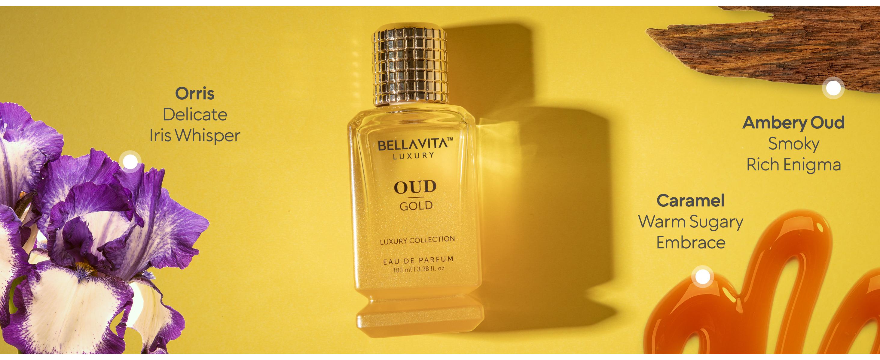 BellaVita Luxury's OUD Gold  | Eau De Parfum (EDP) | Caramel, Rose, Orris & Ambery Oud | Woody & Spicy | Long Lasting | Cruelty Free