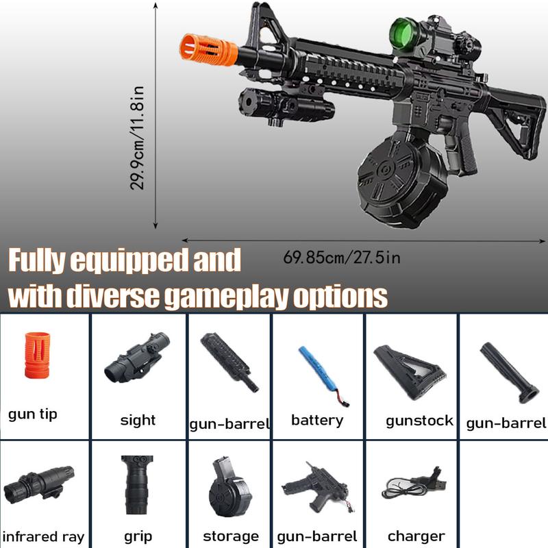 Toy Sniper Rifle with Scope Soft Bullet Toy Gun Shell ejecting Foam Blaster Guns Realistic Fake Prop Dart Backyard Outdoor Shooting Game for Kids Boys Teen Adult Gifts