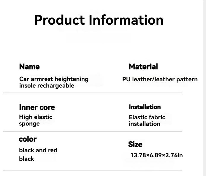 2026 New 5-in-1 Car Armrest Cushion with Height Extension Tissue Box and Storage Bag Starry Roof and Charging Function Memory Foam Central Console Armrest Pad for Car Interior