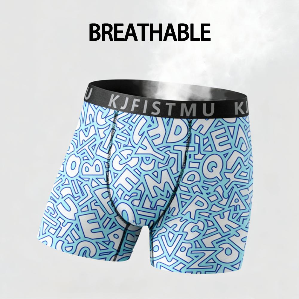 KJFISTMU 20-piece men's boxer briefs, random print set, men's elastic boxer briefs, soft and comfortable, close-fitting and breathable boxer briefs, a gift for husband or son