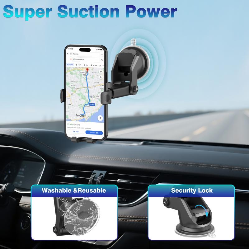 Wireless Car Charger: 15W Fast Charging Phone Holder for iPhone 15 14 13 12 11 Pro Max, Samsung Galaxy S23 S22 S21