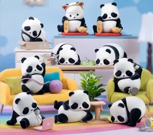 Panda Roll Panda Cat Blind Box Collectible Figurine Cute Desktop Ornament Pap Toys