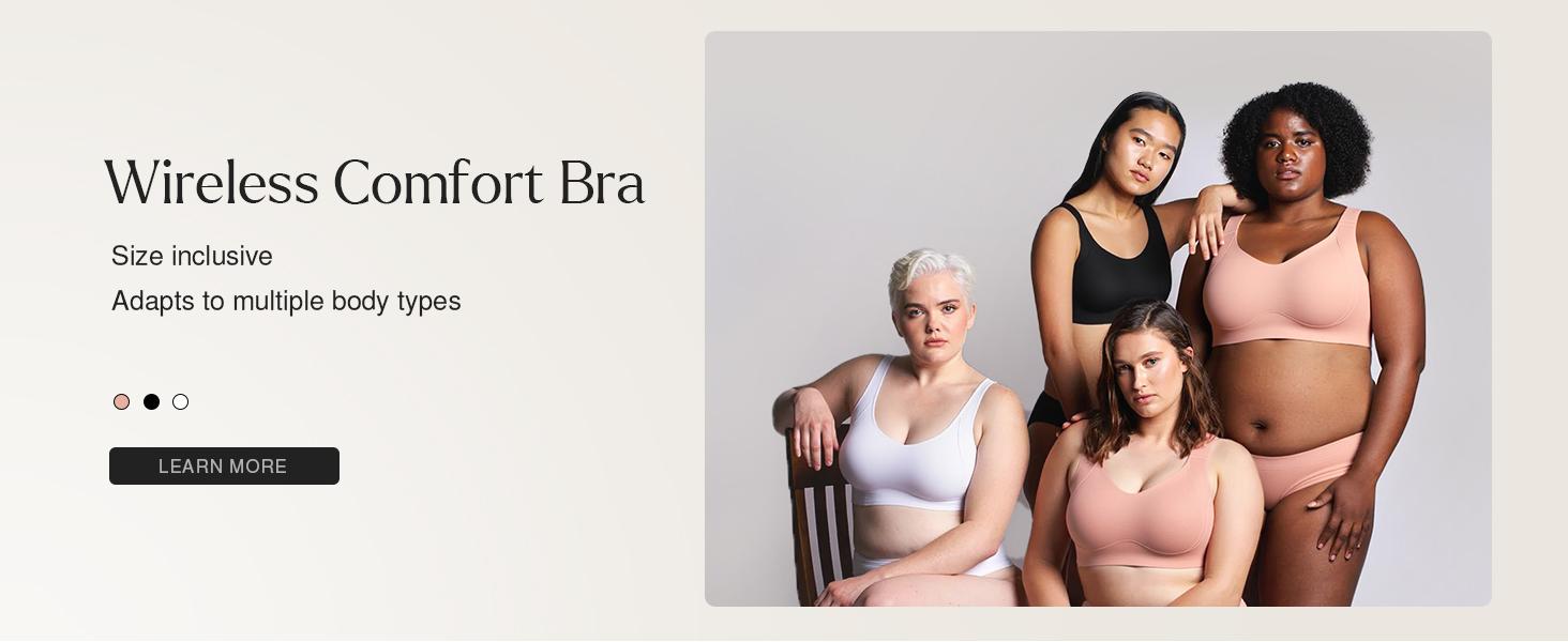 Popilush 2/3-Piece Set Wireless No Underwire Jelly Bra - Everyday Comfort Push Up Seamless  Fit Smooth T-Shirt Bra with Minimalist & Adjustable Straps Basic Womenswear