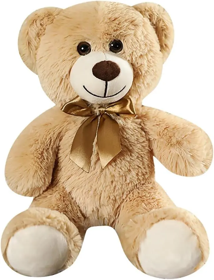 Teddy Bear Stuffed Animal, 12inch Teddy Bear Plush Toy, Birthday Valentine's Day Xmas Gifts for Kids Boys Girls Friends (Light Brown)