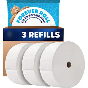Toilet Paper Ultra Soft, 3 Forever Rolls Refill Rolls, 2-ply Bath Tissue, 3 Rolls