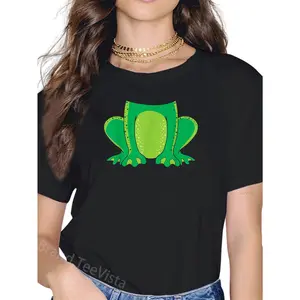 100% Cotton Frog Costume Halloween Easy Cosplay Last Minute Quick Outfit T-Shirt